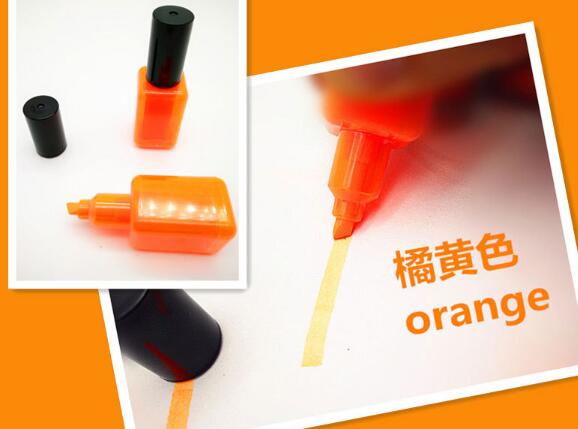 1 stk farvet highlighter markør graffiti tusch neglelak nyhed papirvarer maling sød dejlig kawaii smuk: Orange