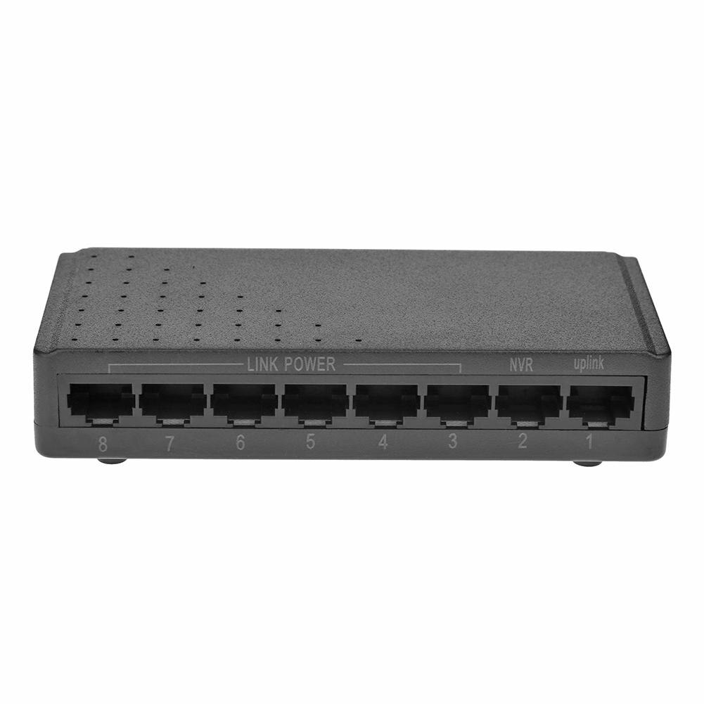 8 Poorten Poe Switch 6 + 2 Poe 10/100M Ethernet Power Over Zonder Power Adapter Voor Camera 'S