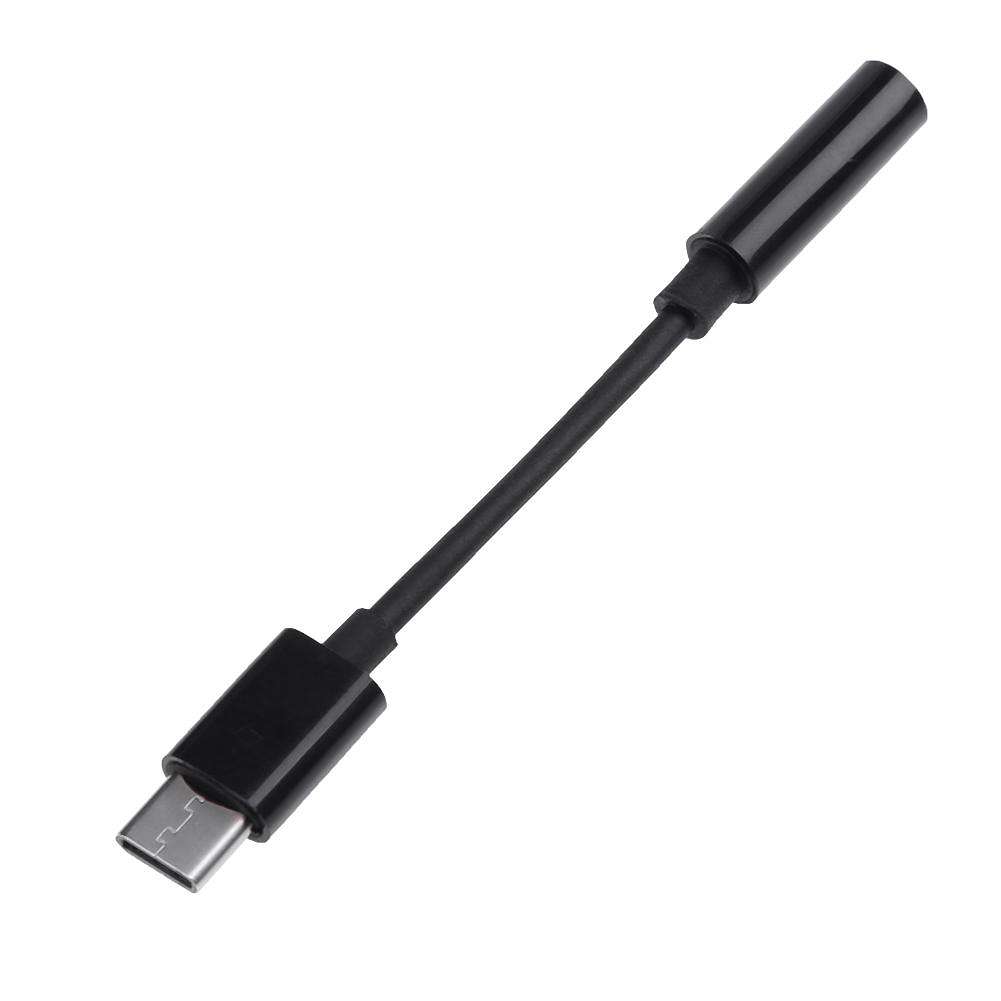 USB-C Type C Naar 3.5Mm Jack Hoofdtelefoon Kabel Audio Aux Kabel Adapter Voor Xiaomi Huawei Telefoon Accessoires: Black