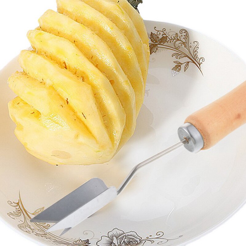 1pc ananas udskærer ananas skåret rustfrit stål ananas øjenskræller ananas frø fjerner kniv frugtværktøj
