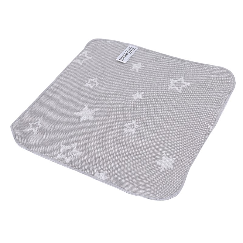 2 st spädbarnshandduk 25*25cm muslin handduk näsdukar två lager torka handduk: Grå stjärnor