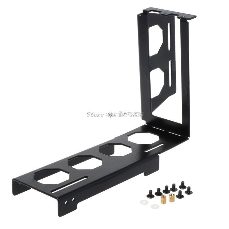 DIY Metal Graphics Card Bracket Riser Fixed Vertical ATX Case PCI-E 16x x16 Internal Brackets Holder Stent Stand