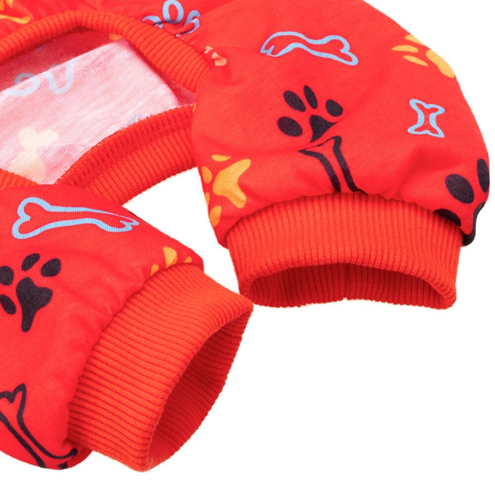 Pet Dog Cat Pajamas Autumn Winter Warm Pet Jumpsuit Clothes for Small Medium Dogs Pet Yorkies Shih Tzu Puppy Four Legged Outfits