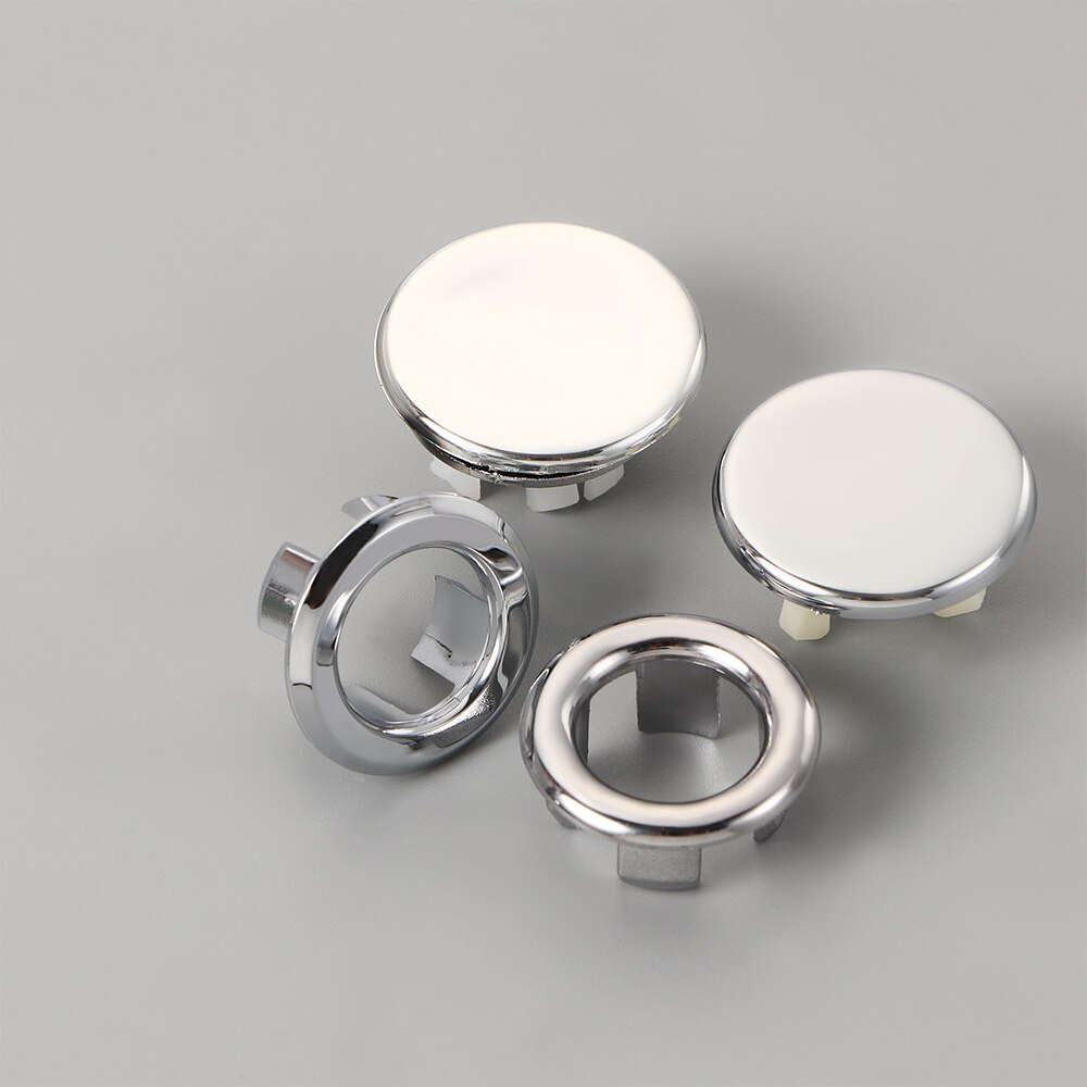 2Pcs Sink Hole Round Overflow Cover Ceramic Pots Basin Covers Kitchen Hotels Bathroom Accessories