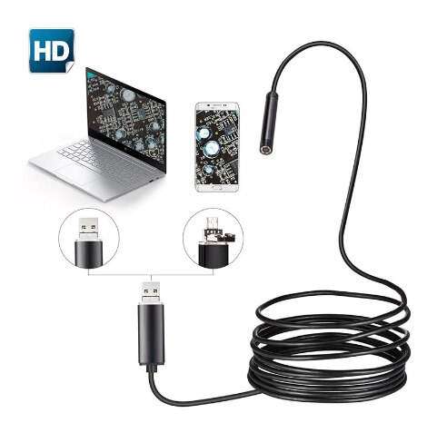 7Mm Endoscoop Camera Flexibele IP67 Waterdichte Micro Usb Inspectie Borescope Cam