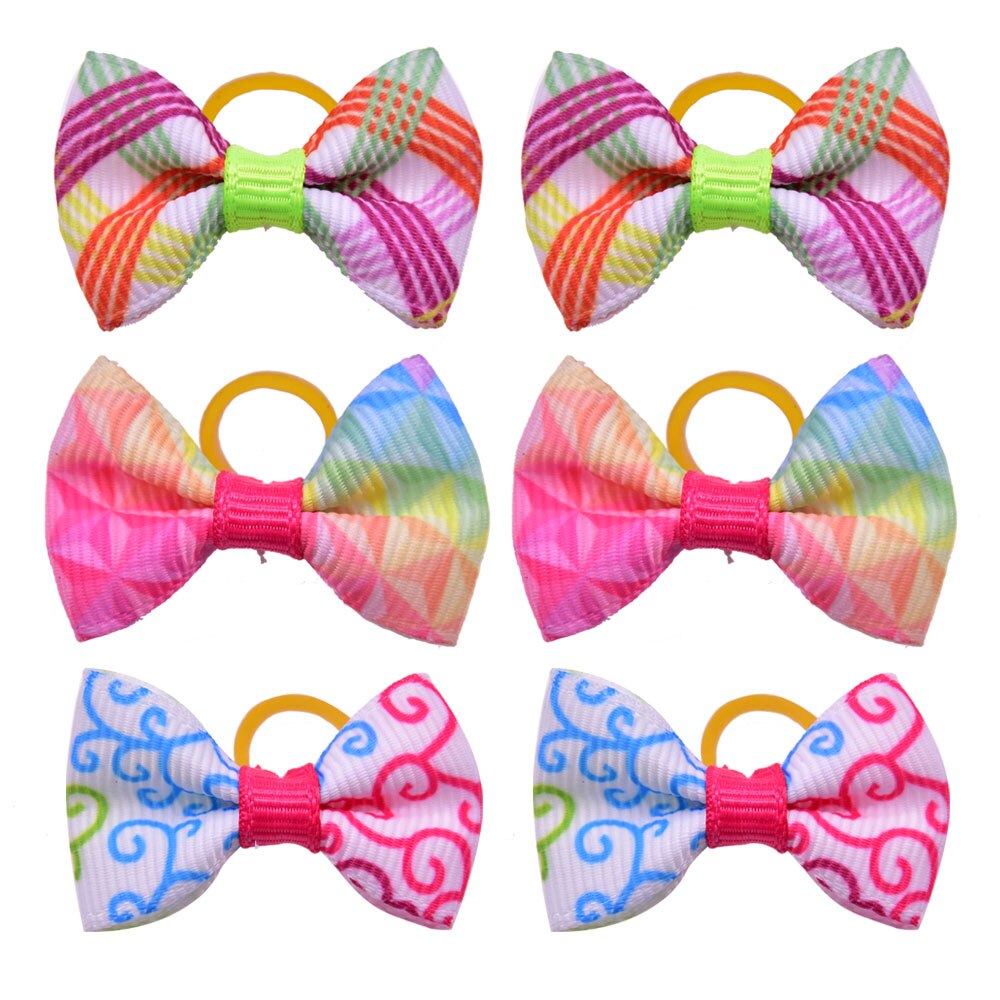Accesorios para mascotas, lazos para el pelo de perro, bandas de goma, decoración para Collar de pelo de Mascota, accesorios para perro, 100 Uds.