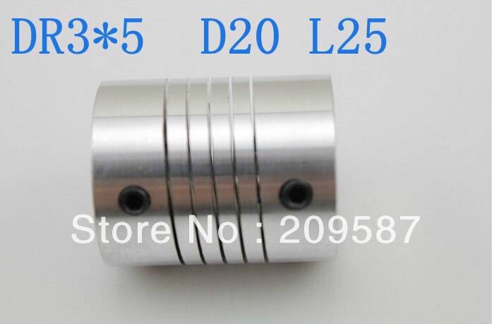 DR 3mm x 5mm CNC Flexible Coupling Shaft Coupler Encode Connector D20 L25