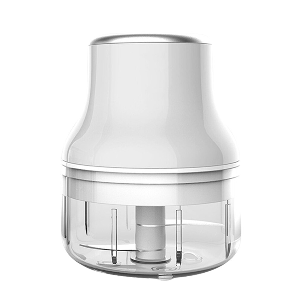 250ml Wireless Electric Garlic Press Mini Meat Grinder Juicer Household Fruit Vegetable Chopper Mixer Kitchen Tools: White