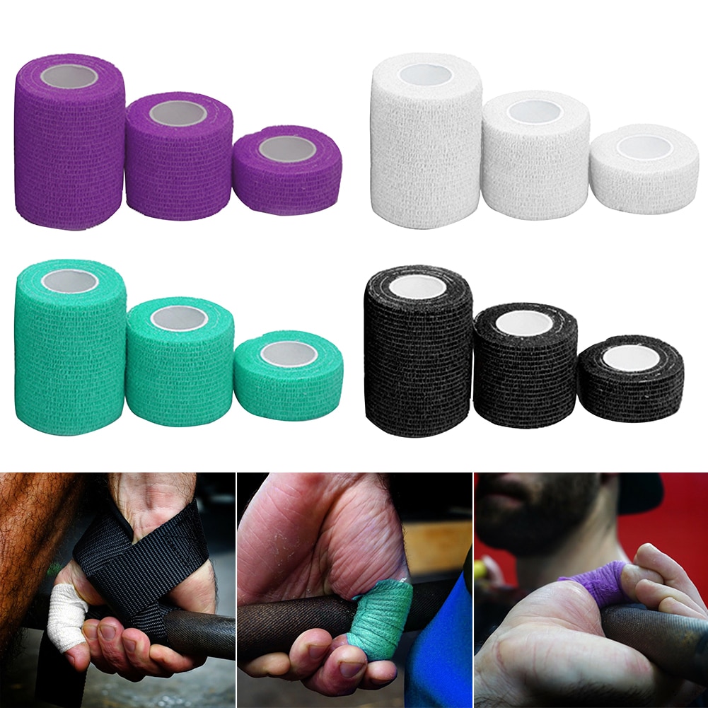 3 stk selvklæbende atletisk vægtløftning åndbar belastning tommelfinger sportstape skade muskler bandage pleje beskyttelse smertelindring