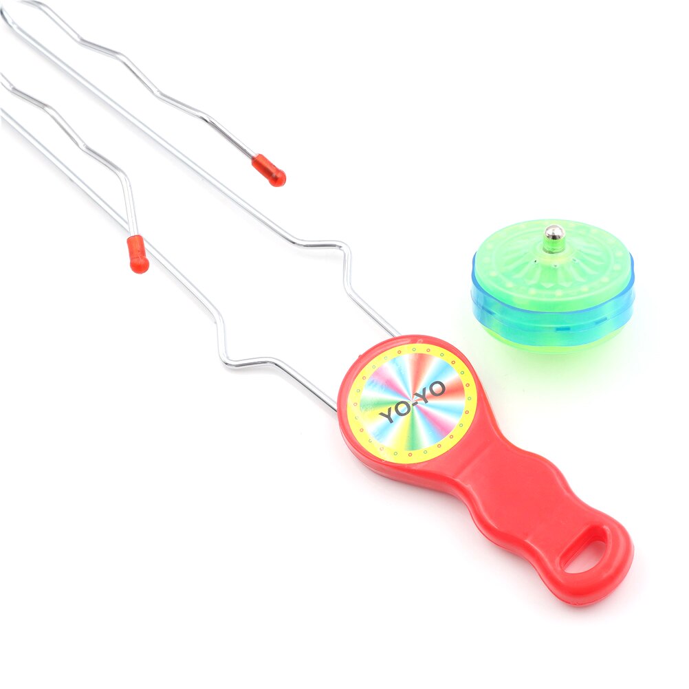 Kostume lysdioder ledet magisk gyro fantasi selvlysende dobbeltspor snurretop flshing gyroskop yo-yo legetøj bedste børn