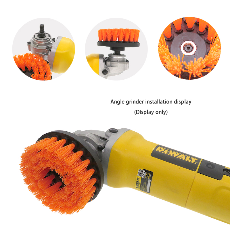 4/5/6- tommers hulbor rengjøringsbørste  m10- tråds kraftskrubb for lær, plast, tremøbler, bad, bilinteriør