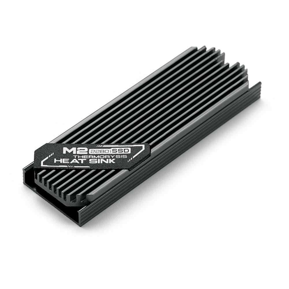M .2 ssd kjøleribbe kjøler  m2 fast stat harddisk kjøleribbe radiator aluminiumslegering kjøler kjøling termisk pute til pcie 2280 ssd: Mørk grå