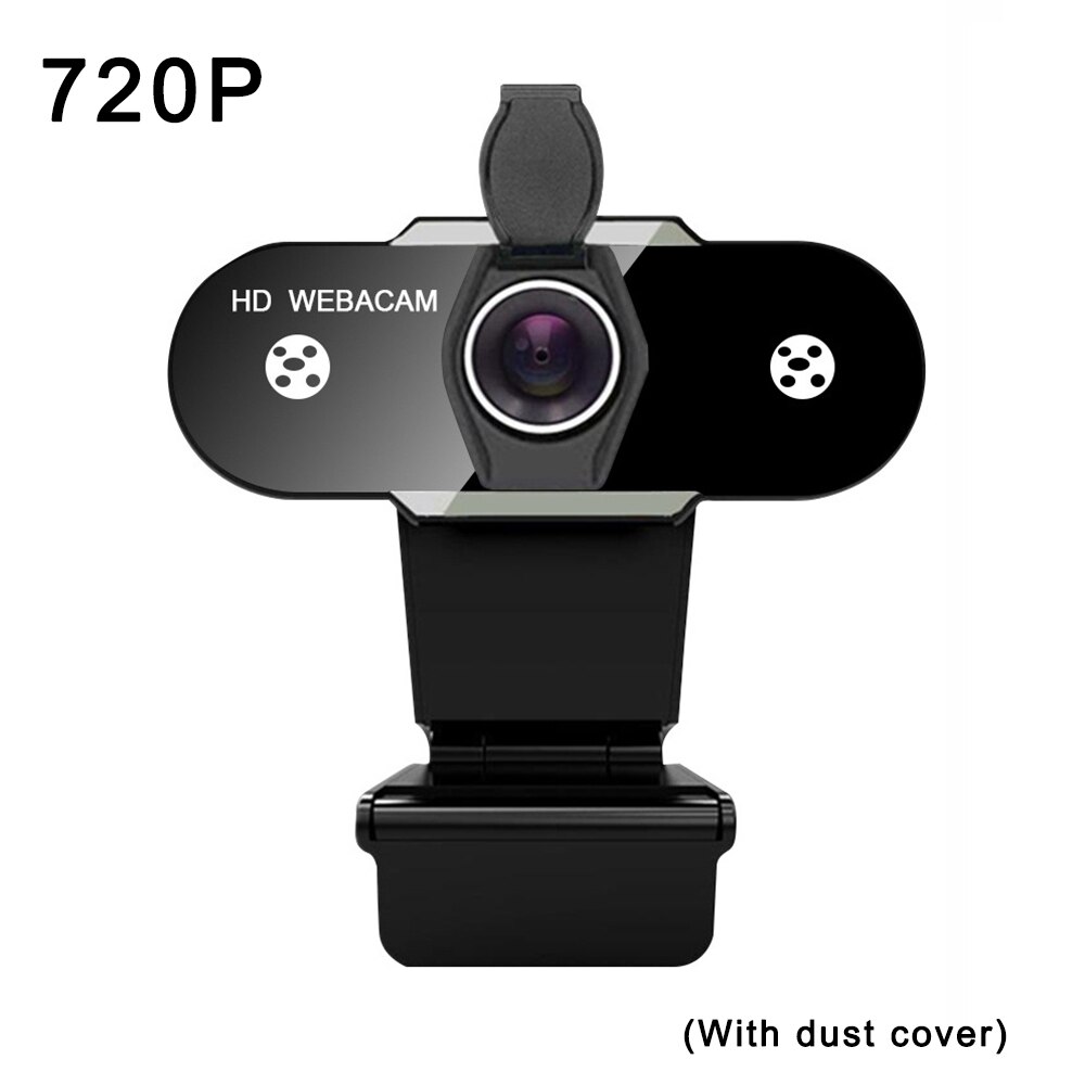 HD 1080P Webcam 2K Computer PC Web Camera with Microphone for Live Broadcast Video Calling Conference Workcamara web para pc: 720P With cover