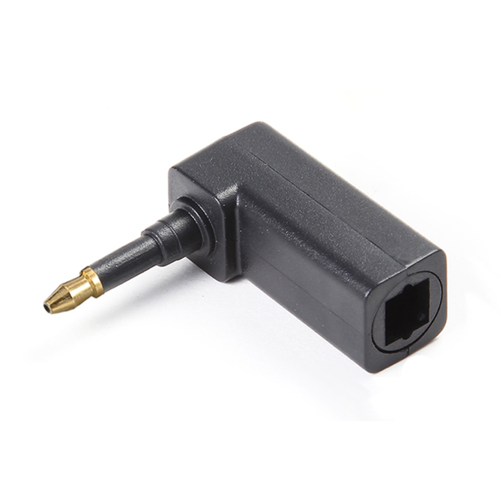 Toslink Digital Optical Jack To 3.5mm Mini Plug 90 Degree Audio Adapter Plug Right Angle Connector for Toslink Cable For TV Box