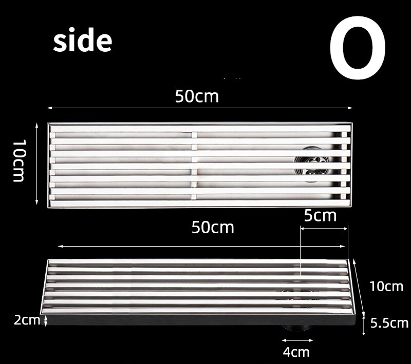 304 Stainless steel rectangular floor drain grate shower grill drain floor waste grate