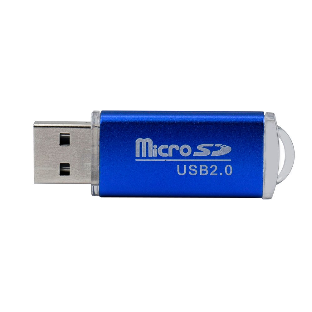 Portable USB 2.0 Adapter Micro SD SDHC Memory Card Reader usb sd card reader A30: Blue