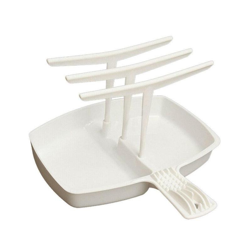 White Plastic Barbecue Grill Microwave Grill Kitchen Household Cooking Tray Baking Stove Bacon I5T1