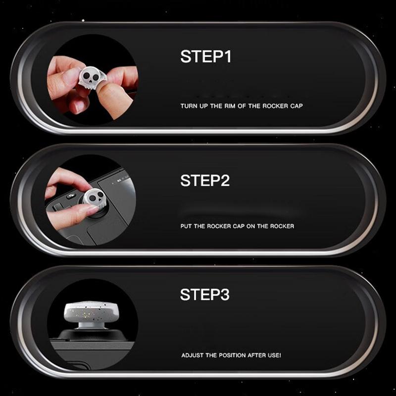 Skull Joystick Grips 4X Cute Thumb Grip Caps Thumb Grips Joystick Caps Halloween Soft Silicone Joystick Cover Silicone Joystick