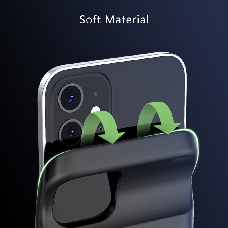 iPhone 12 Series Battery Case - 4700mAh/4800mAh - Power Bank Charger Case - for iPhone 12 Mini, 12 Pro, 12 Pro Max