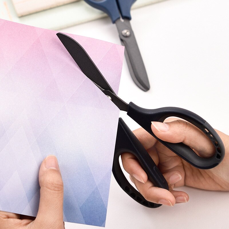 Teflon stainless steel scissors, honeycomb soft glue, anti stick and rust, office and home scissors, solid and durable alloy