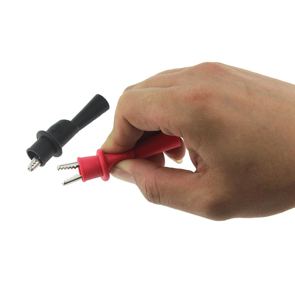 1 Pairs Alligator Clip Crocodile Test Clips Clamps Multimeter Tester Probe Plastic Insulated Connector Testing Meter Probe