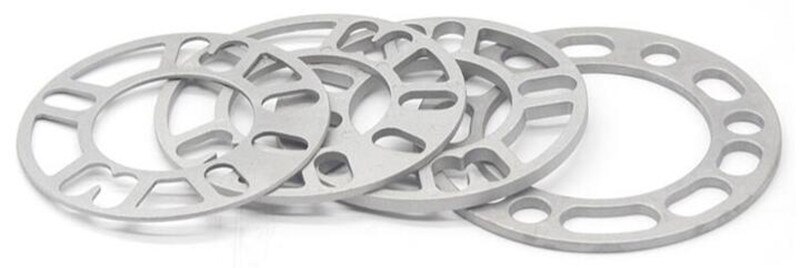 4x Universal 3/5/8/10MM Llanta de Aleación de aluminio prensadas Bohemia adaptador de placa de cuñas 4/5 pendientes de plata