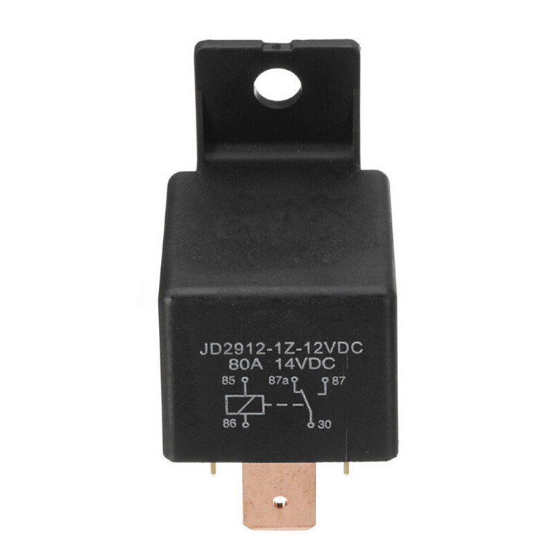 1pc 12v 80a 5 pin dc spdt bilreléer + stikkontakt bilstarter autorelé universell