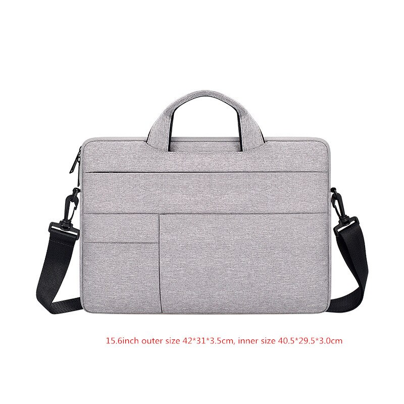 Men's Women's Briefcase Laptop Bag Seismic Waterproof Shoulder Crossbody Office Travel Business Cell Phone IPad Storage Pouch: Heather Gray XL