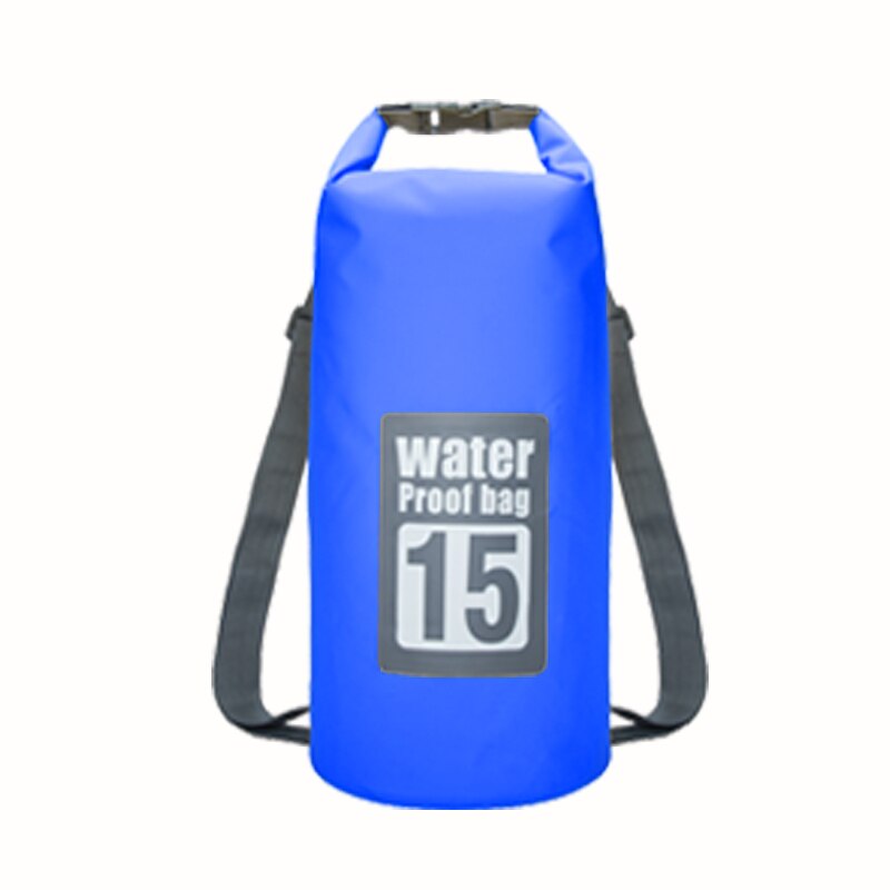 5L/10L/15L/Wasserdichte Taschen Trockenen Tasche PVC Wasserdichte Rucksack Sport Tasche Rafting Schwimmen Rucksäcke Undurchlässig Trockenen tasche # ED: 15L Blue