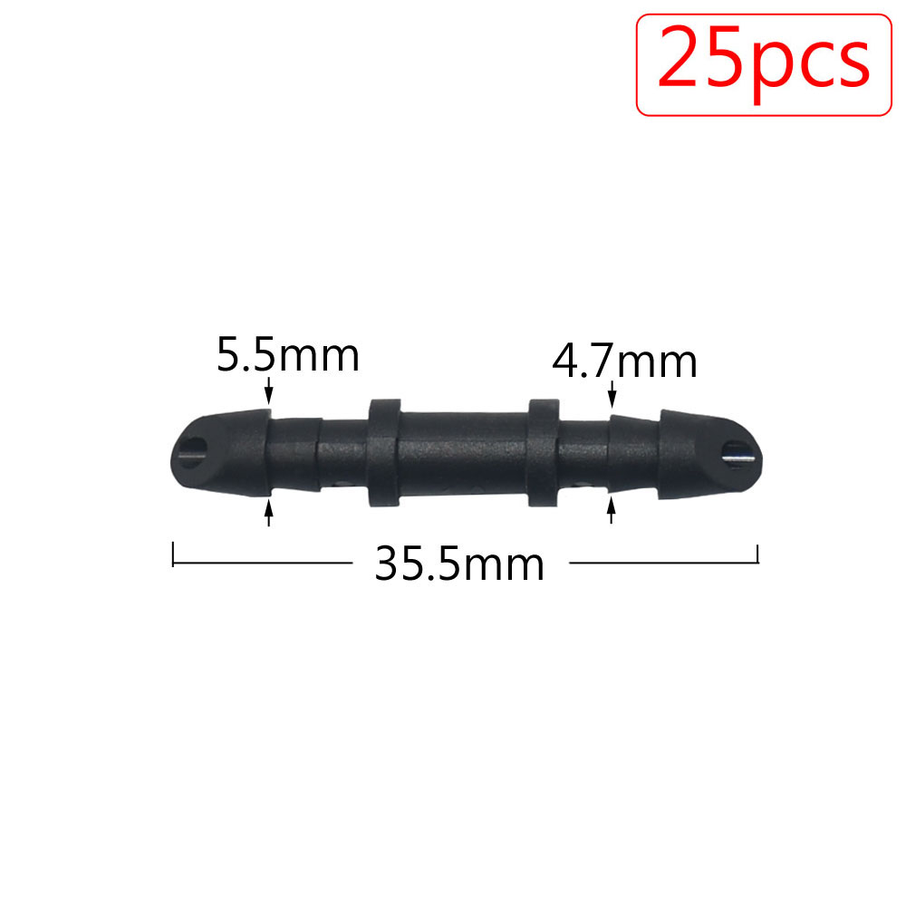 25pcs 1/4'' 1/8'' Plastic Hose Connector Joint Barbed Tees Cross Eng Plug Fitting For Garden Irrigation Drip Irrigation System: Navy Blue