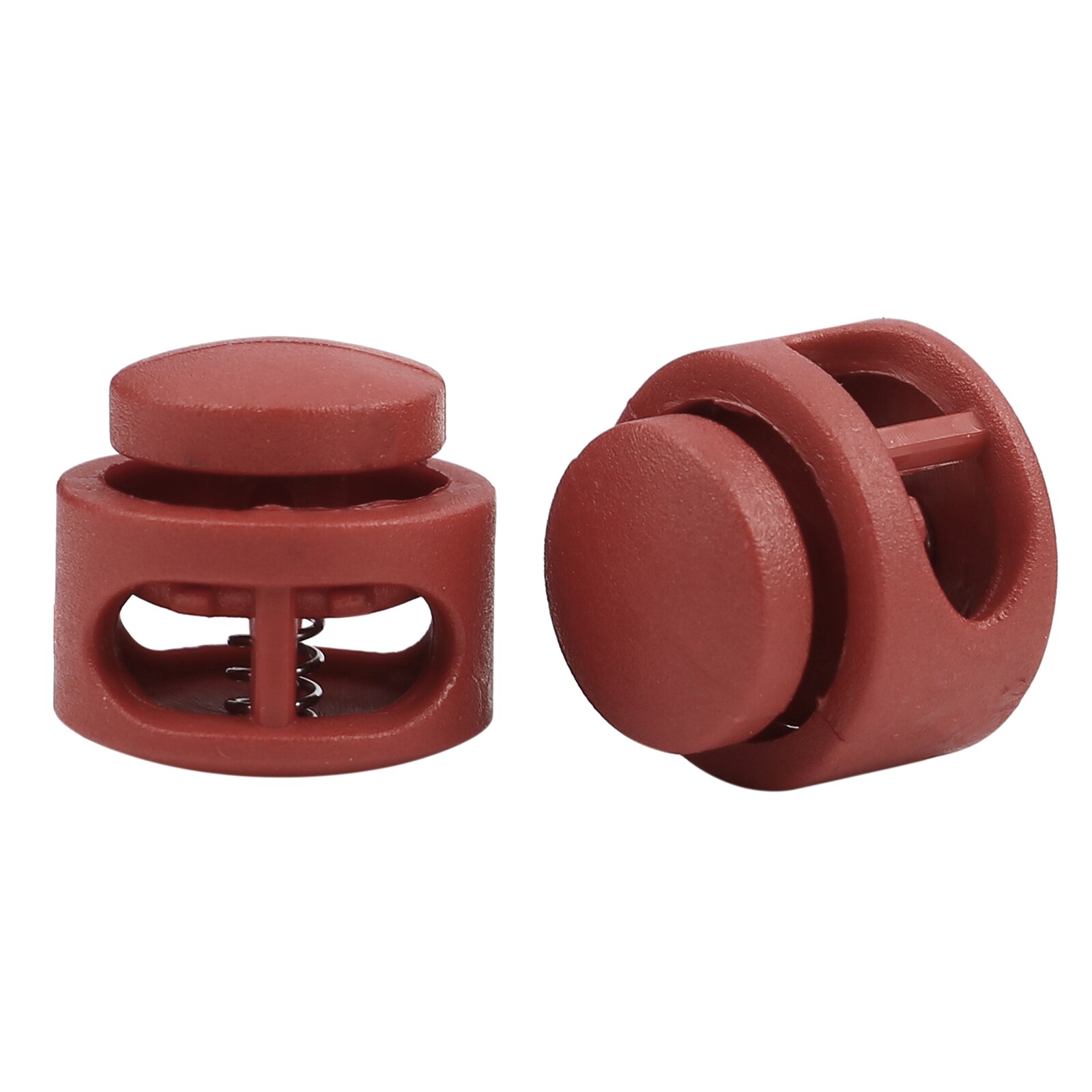 10pcs Multi Colors Round Plastic Toggle Clip Stopper Two holes Cord Lock Stopper Paracord Cord Lock Clamp Shoelace Cord Buckles: 9