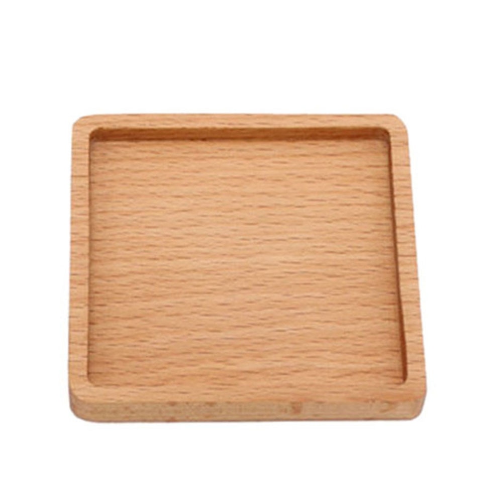 1PC Beuken Zwarte Walnoot Hout Coaster Retro Isolatie Cup Mat Huishouden Vierkante Ronde Coaster