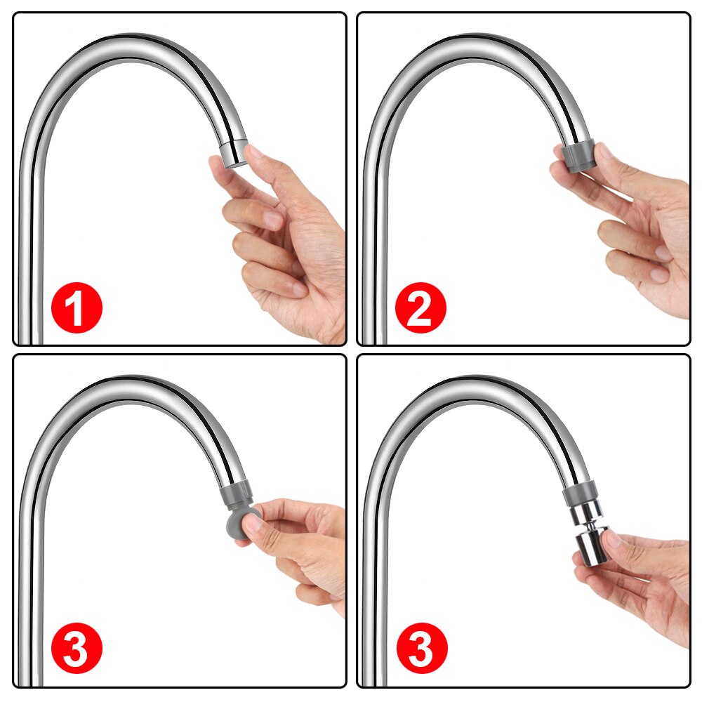 2-Flow Splash-Proof Waterbesparende Filter Waterzuivering 360-Graden Keukenkraan Beluchter Water Tap Nozzle waskolf