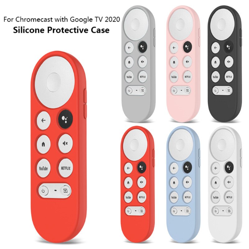 Silicone Remote Control Cover For Chromecast With Google TV Voice Remote Anti-Lost Case For Chromecast