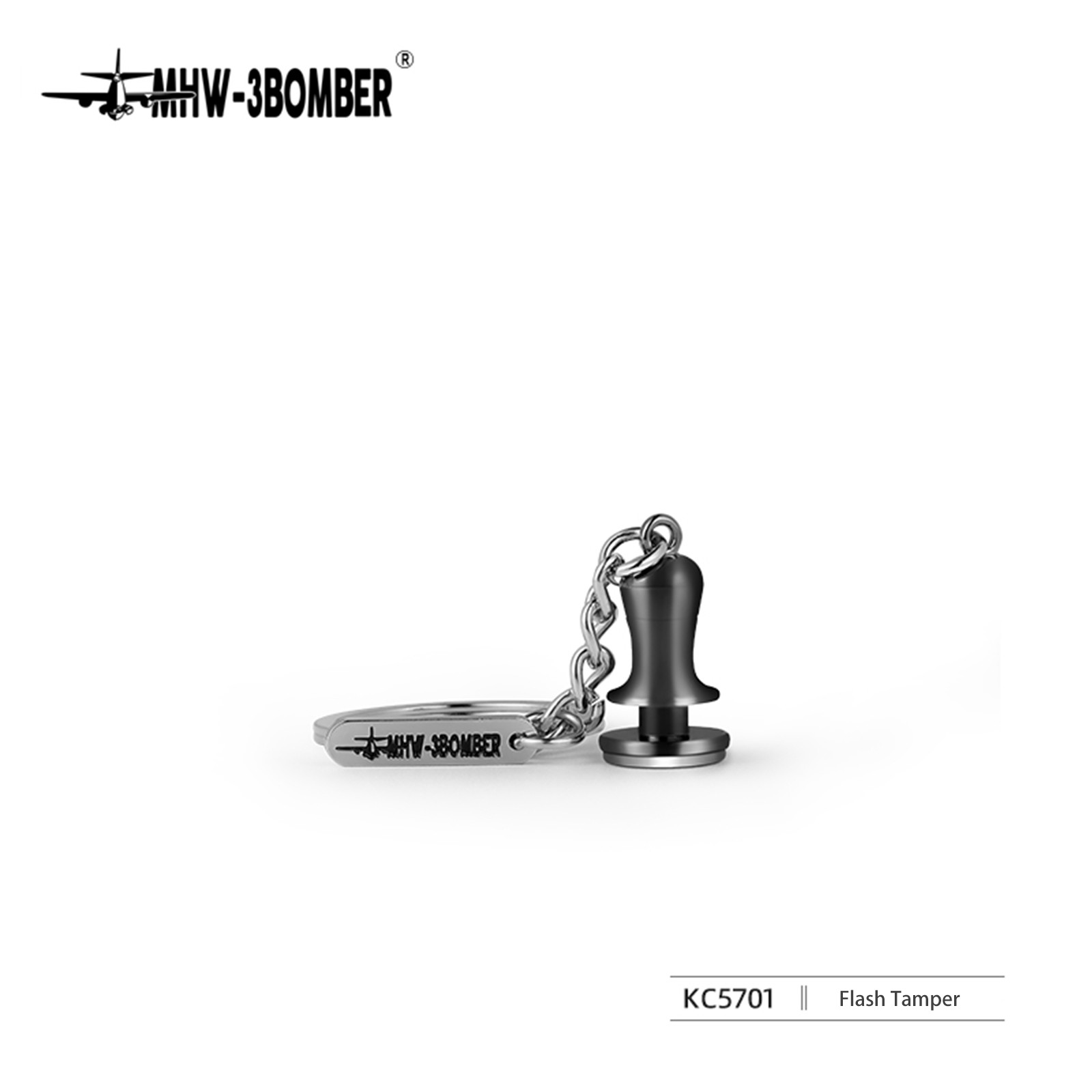 MHW-3bombardiere Portachiavi serie caffè mini souvenir Accessori caffè Portachiavi chic Regalo di compleanno creativo per gli amanti del caffè: Grigio chiaro