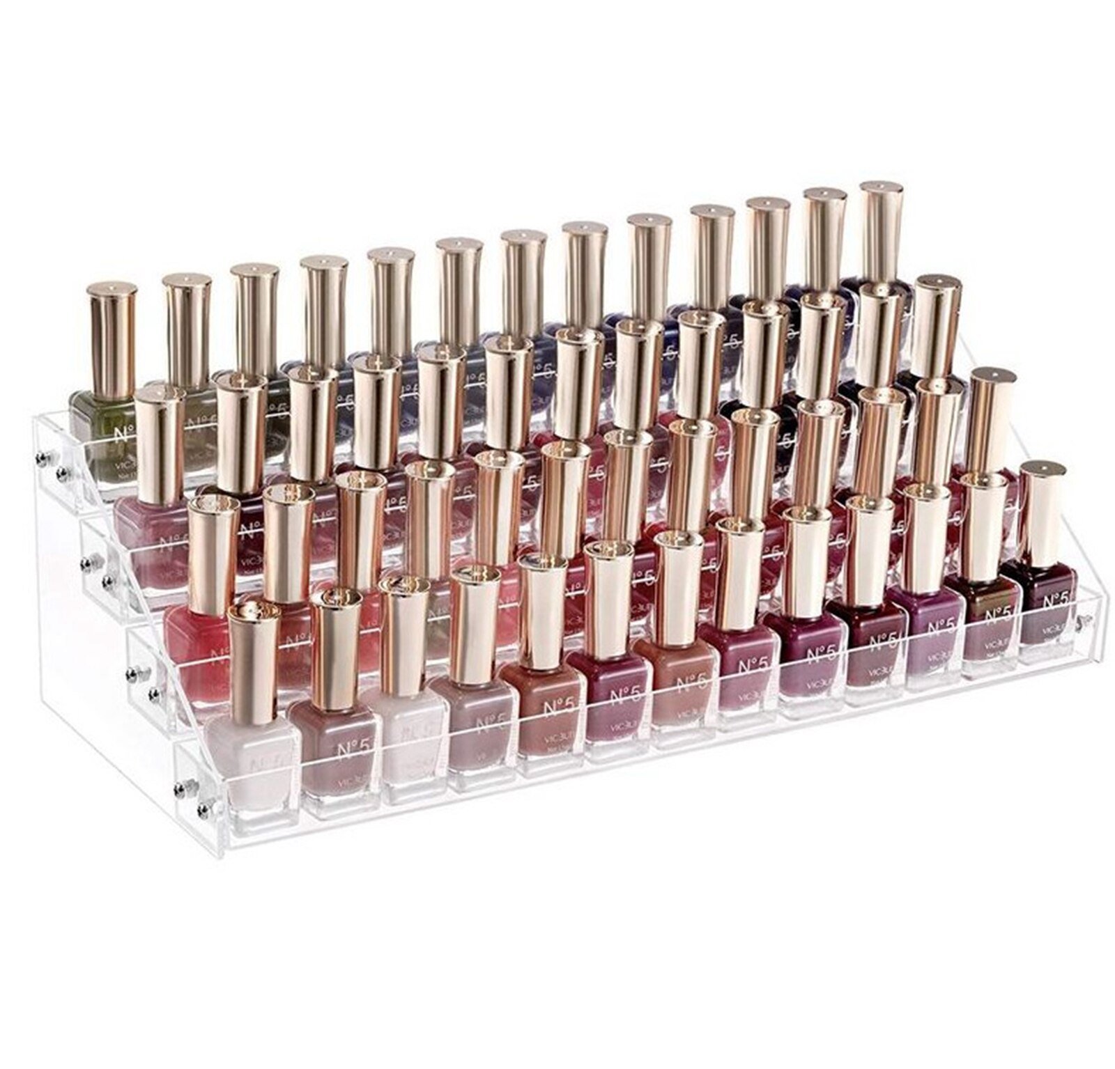 Acrylic Nail Polish Display Organizer Fingernail Polish Display case 3 layers Essential Oils Holder Makeup Organizer: 4 layer