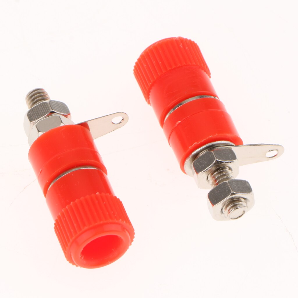 10 Stuks JS-910B 4 Mm Terminals Rood Zwart Connector Versterker Terminal Binding Post Banana Speaker Plug Jack