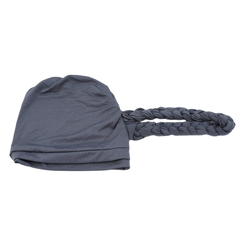 Gorra de estilo africano, sombrero, accesorios para el pelo turbante musulmán de estilo africano, Bandanas trenzadas sólidas de para mujer: B04