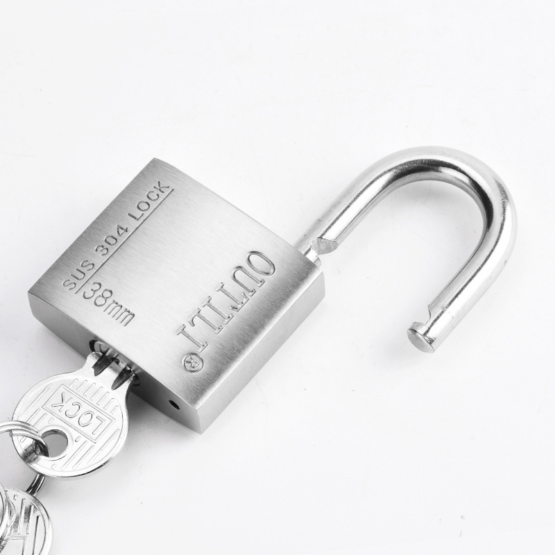 304 Stainless Steel Padlock Outdoor Lock for Luggage Notebook Outdoor Fence Railings Small Drawers Furniture Door