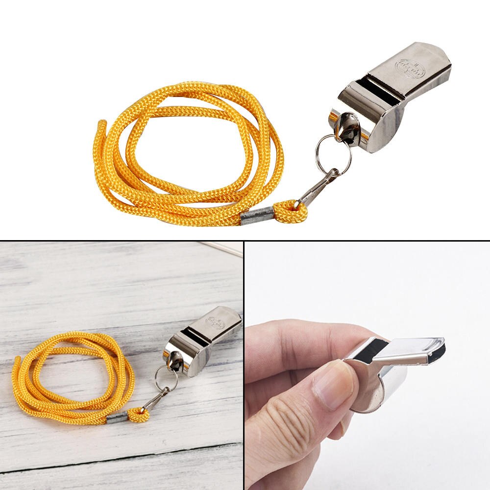 Metal Football Soccer Sports Referee Whistle Emergency Survival Metal Whistle