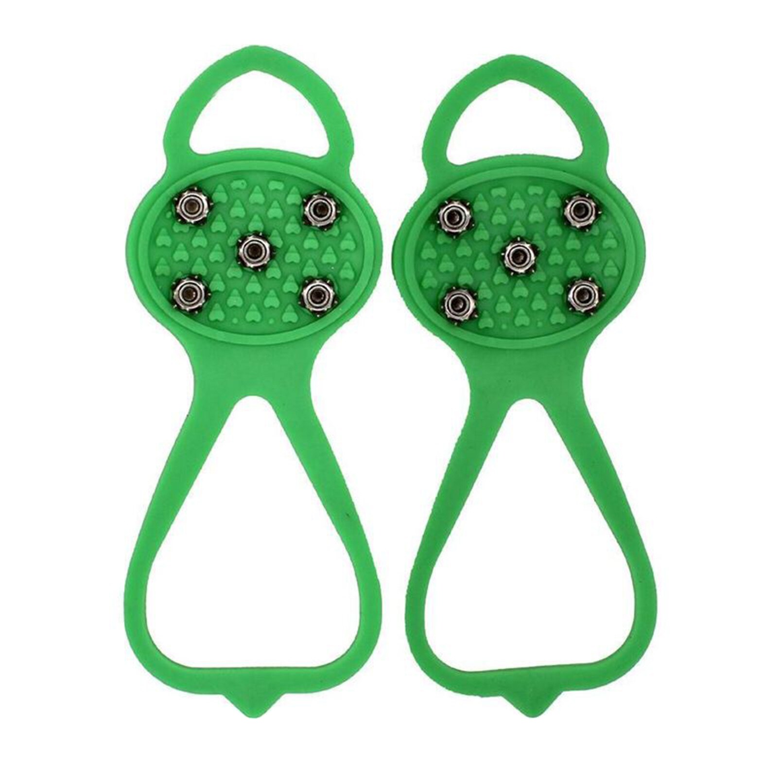 Universal Non-Slip Gripper Spikes Anti-Slip Over Shoe Durable Cleats with Good Elasticity Easy to Pull On or Take Off: Green