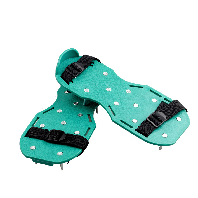Gazon Beluchter Schoenen Gras Spiked Tuinieren Wandelen Revitaliserende Cultivator Gazon Beluchter Sandalen Schoenen Tuin Nagel Schoenen Tool: Green