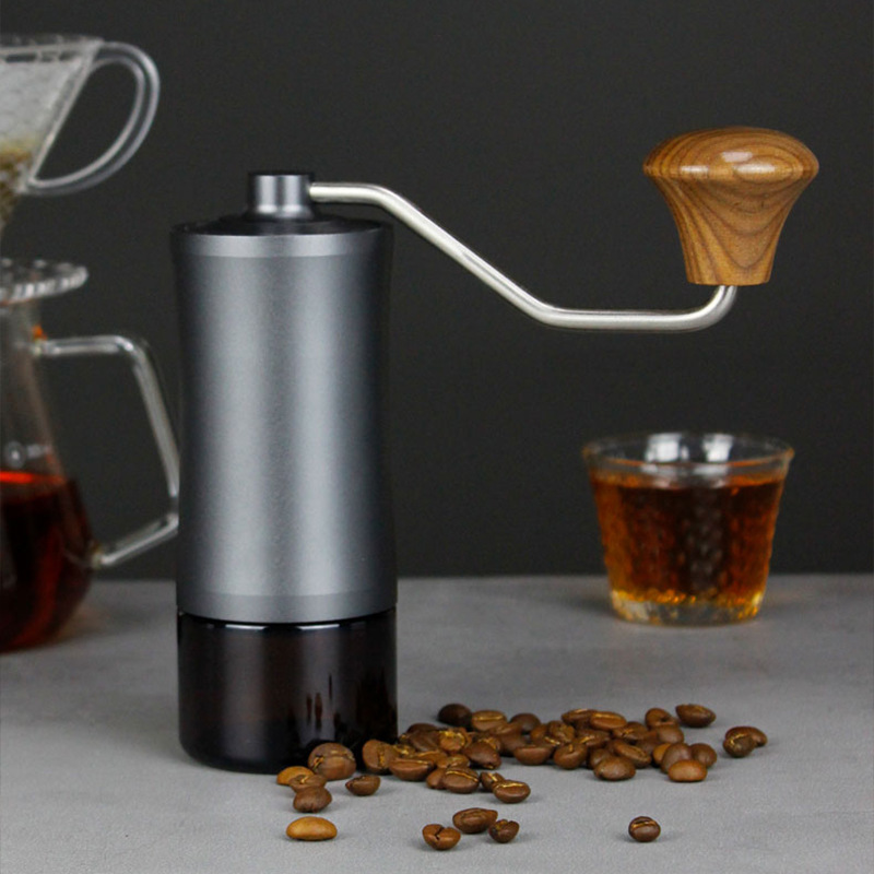 Portable Coffee Grinder Manual Coffee Bean Grinder Hand Grinder Mill with Double Bearing Positioning Coffee Tool