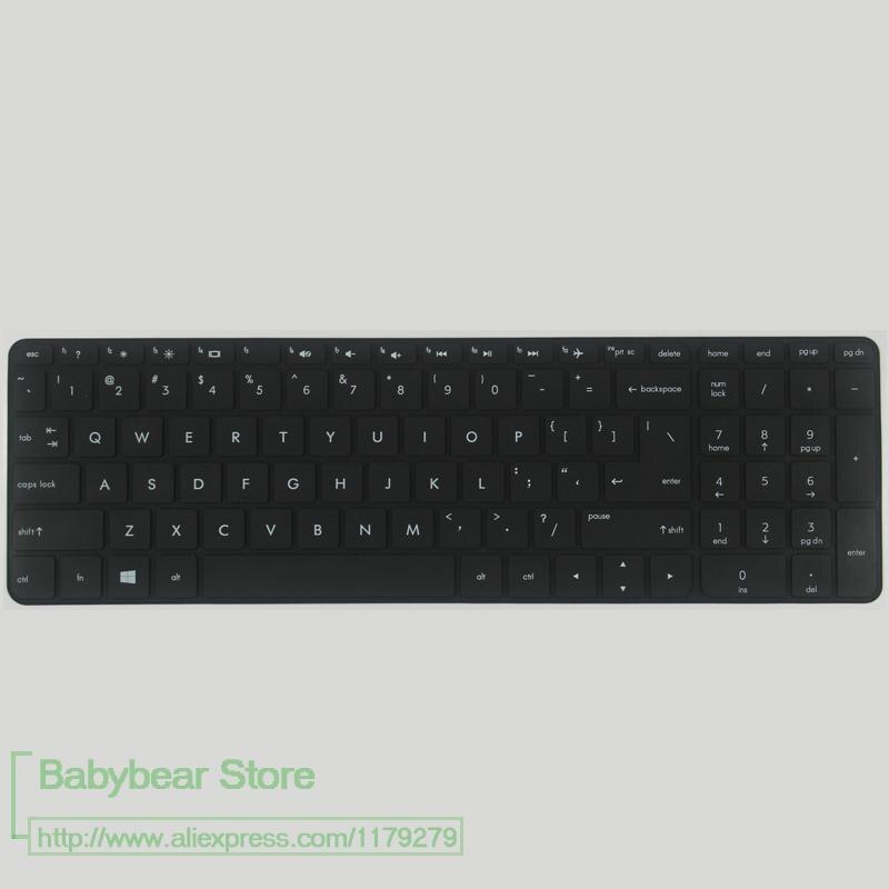 17.3 polegada de Silicone teclado do laptop tampa da pele Para HP Pavilion 17 17-ab419ur 17-ab403nf 17-ab406nq 17-ab422ur 17-ab455nd ab497nd: allblack