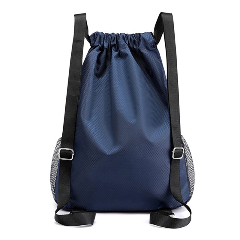 Zaini Donna Uomo Borsa con coulisse tascabile di grande capacità per borse da viaggio in tinta unita con zaino sportivo casual unisex: 16 pollici / Black