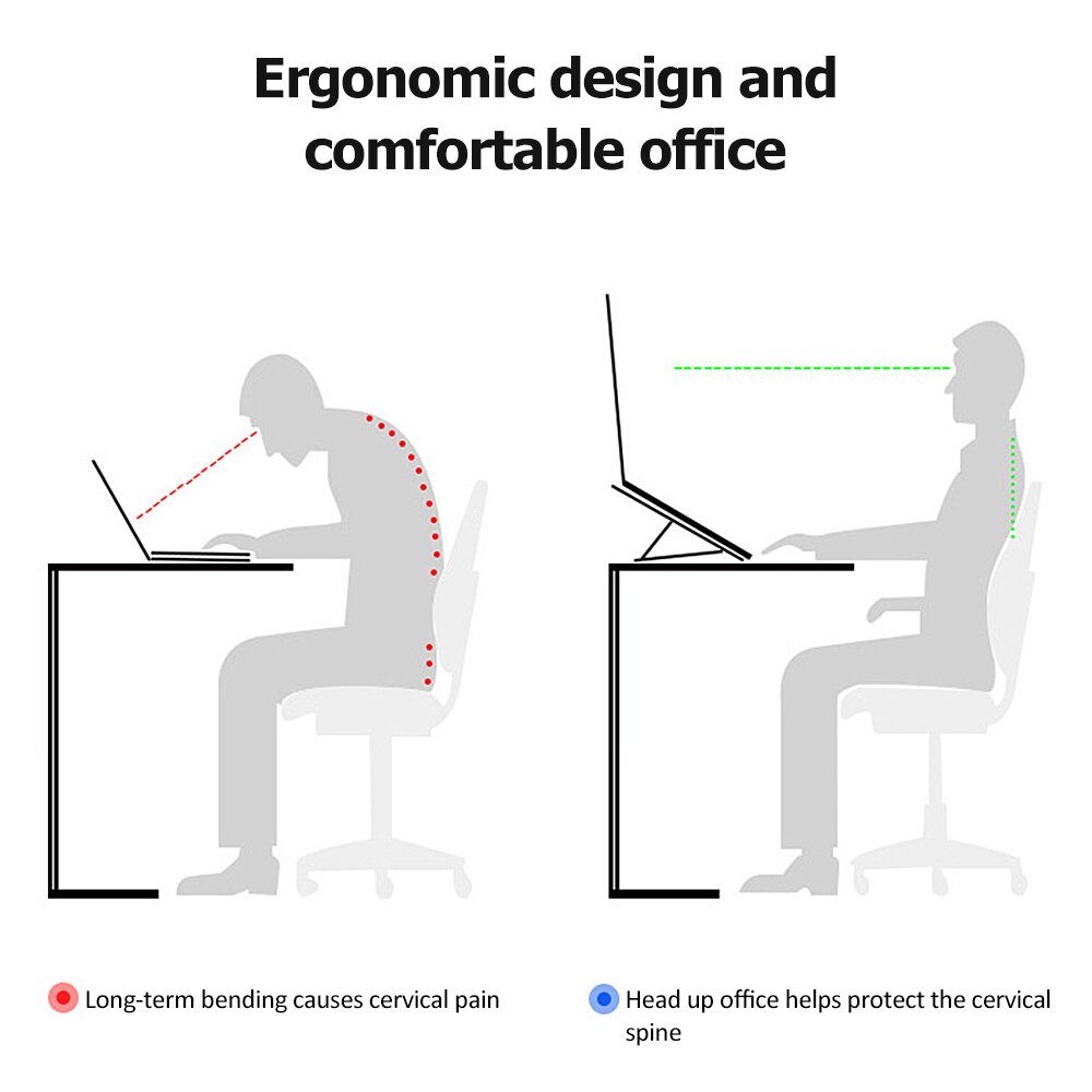 Tablet Holder Foldable Adjustable Laptop Holder Portable Ergonomic Notebook For MacBook MacBook Air Pro Ipad Laptop Stand