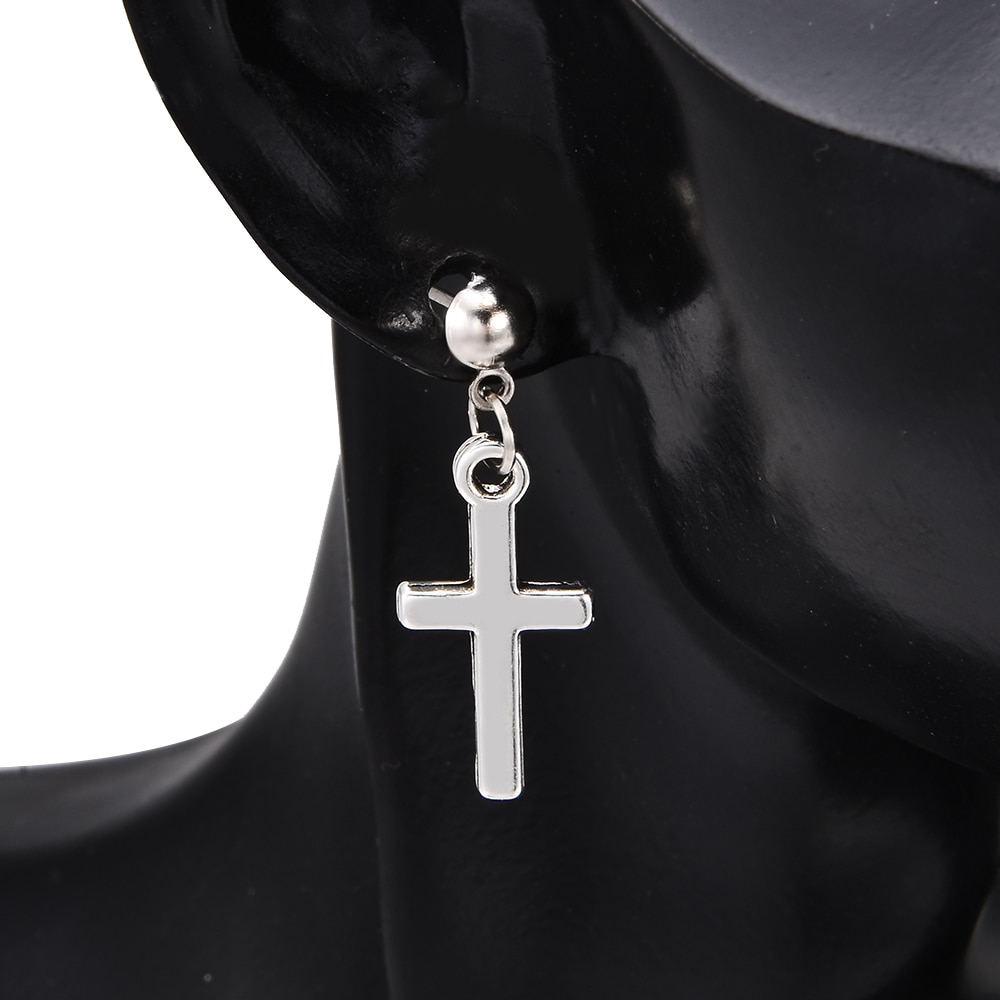 Boucles d&#39;oreilles croix Punk pour femmes, bijoux pendentif Cartilage goutte d&#39;eau, Aretes De Mujer Modernos 2022