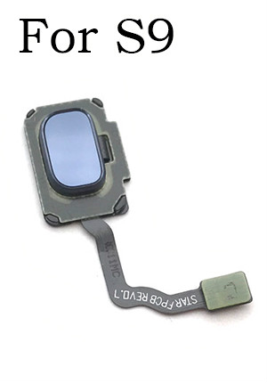 pour Samsung Galaxy S8 S9 S10e capteur d'empreintes digitales maison retour clé Menu bouton Flex ruban câble: S9 Blue