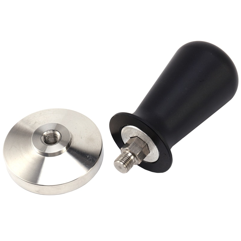 51mm Black Espresso Tamper with Stainless Steel Calibration Barista Flat Coffee Bean Press