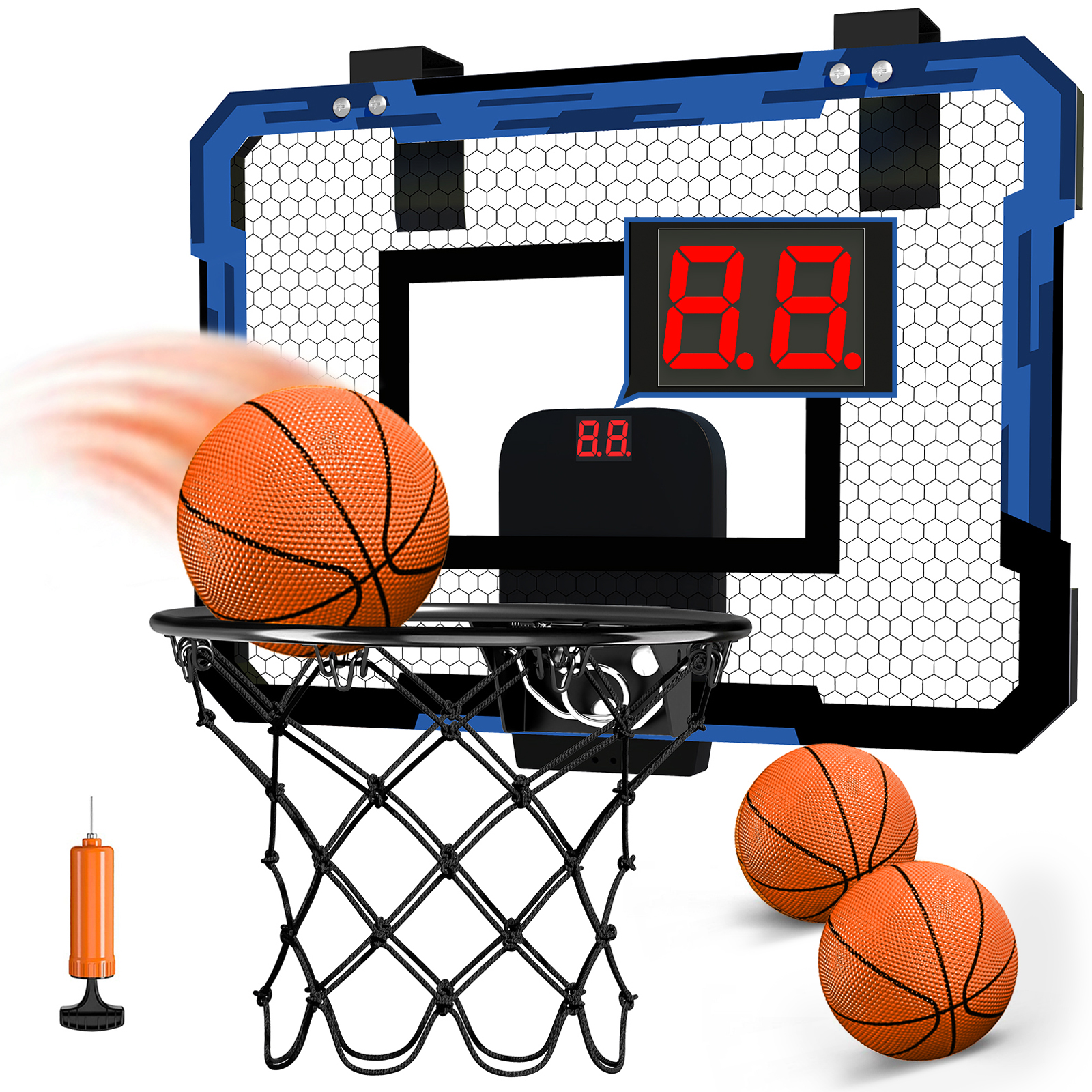 Sportspielzeug für Kinder, Basketballbälle, Spielzeug für Jungen und Mädchen ab 3 Jahren, Wandtyp, faltbarer Basketballkorb, Überwurf, Outdoor-Indoor-Spiele
